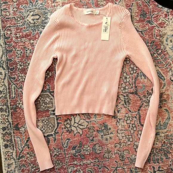 Glassons pink knit long sleeve - Picture 1 of 2